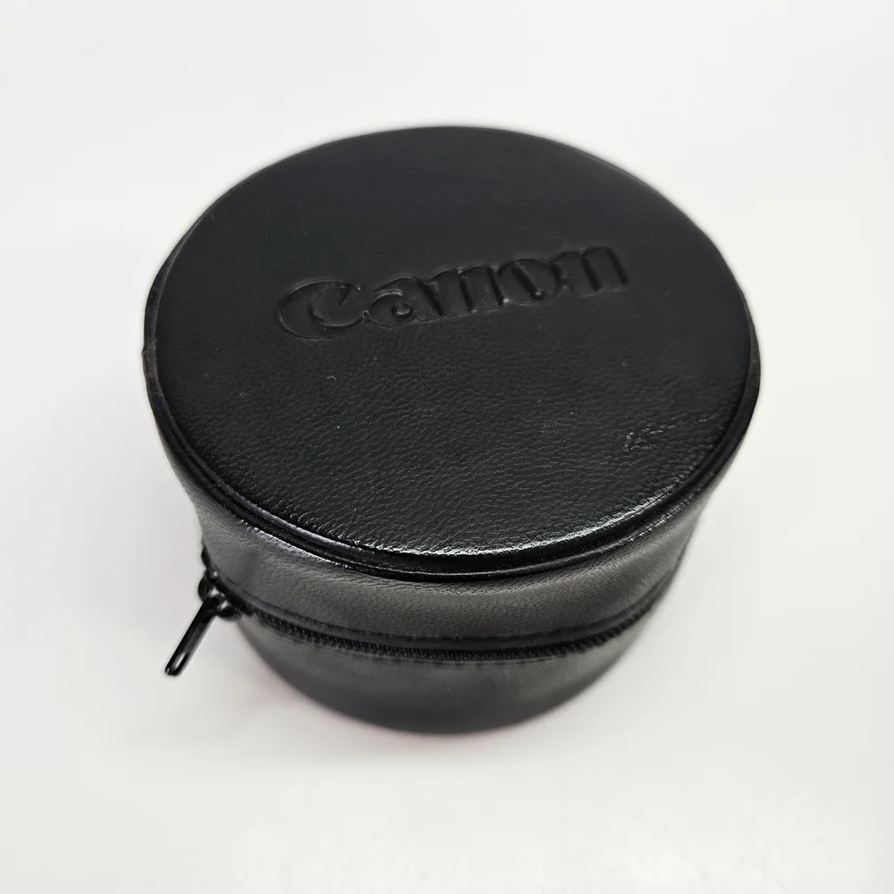 Canon Black Soft Zipper Close Camera Lens Case Storage 2.5